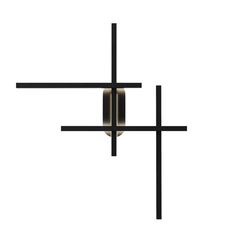 Kinkiet ścienny Maytoni Halo czarny styl minimalistyczny LED 24W 3000K-4000K 750lm IP20 wym: 78 x 68 x 9,5 cm – 1 szt.