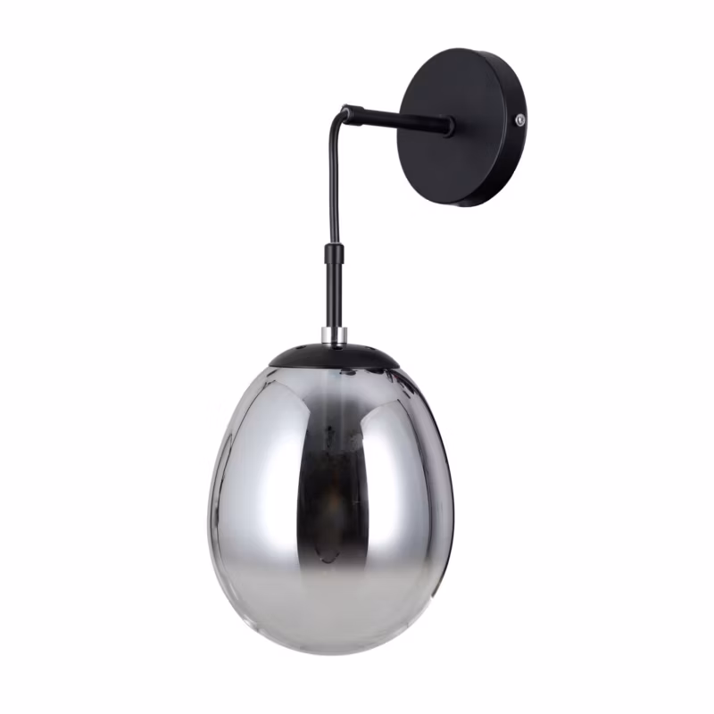 Kinkiet Italux MEOLO nowoczesny czarny matowy 1xE14x5W wym:33x14x19,4cm IP20 -1 szt.