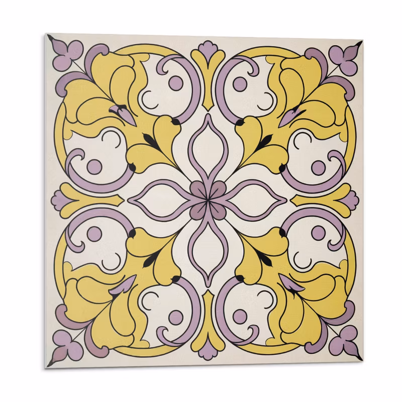 Kafelki samoprzylepne Wallfluent 30×30 cm Ornamenty w kwiatowej kompozycji 9 szt.