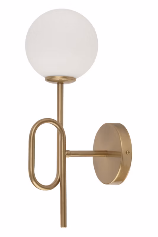 Kinkiet ścienny Sigma Lighting Tes złoto-biały styl nowoczesny 1 x G9 x IP20 wym: 42 x 23 x 16 cm – 1 szt.