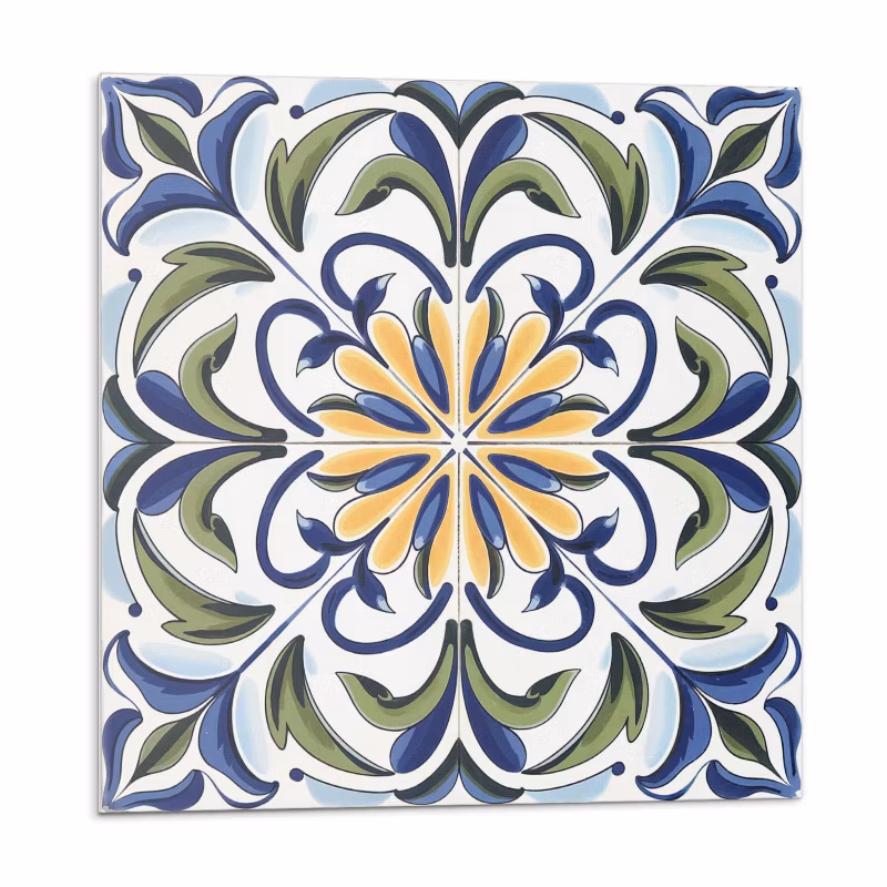 Kafelki samoprzylepne Wallfluent 20×20 cm Kwiatowy design w roślinnej kompozycji 20 szt.