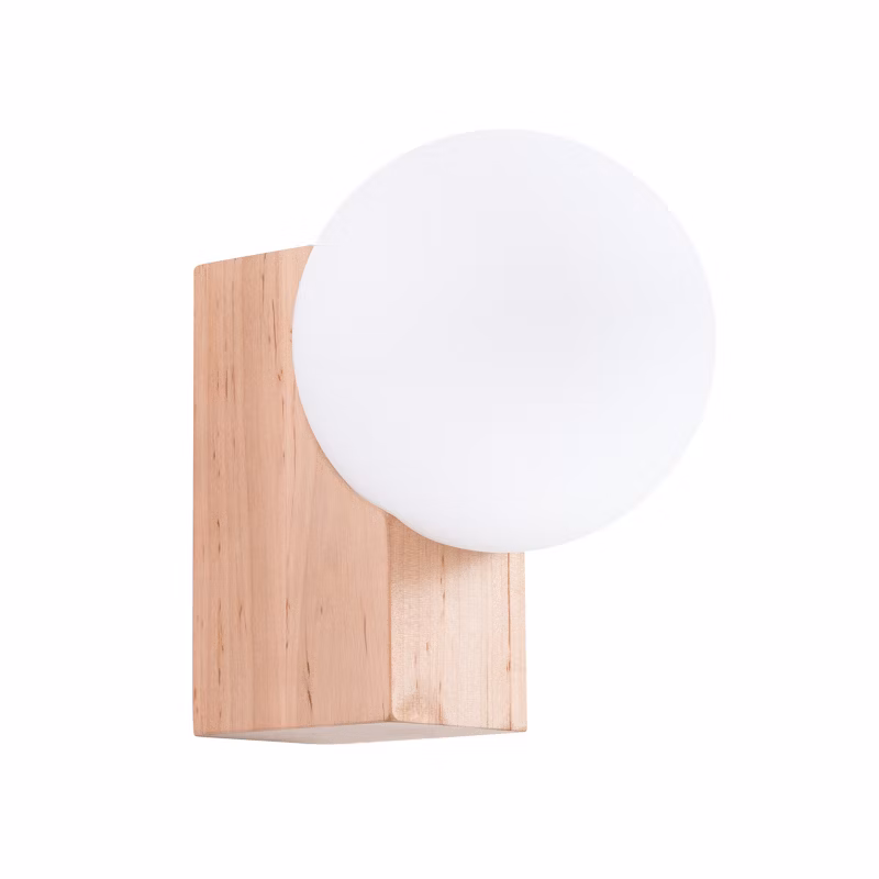 Kinkiet szklana kula Sollux Lighting BULBO biały 1xG9x8W IP20 wym:17x12x16cm – 1 szt.