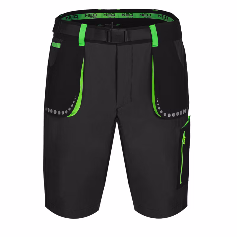 Krótkie spodenki unisex NEO TOOLS L PREMIUM, czarne 1 szt.