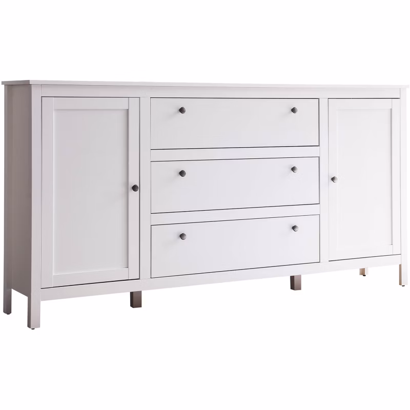 Komoda Dwudrzwiowa AZURA Mebel Elite Biała z Szufladami 183 cm Do Salonu 1 szt