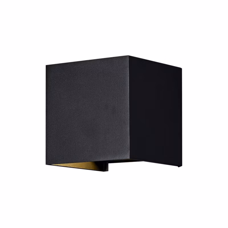 Kinkiet ścienny zewnętrzny Maytoni Fulton czarny LED 6W 3000K 400lm IP54 wym: 10 x 10 x 10 cm metal – 1 szt.