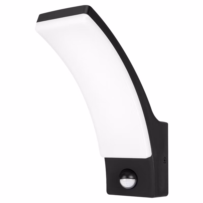 Kinkiet ścienny zewnętrzny LED MasterLED Grudo 12W 22.5cm IP54 4000K czujnik ruchu PIR czarny 1 szt.