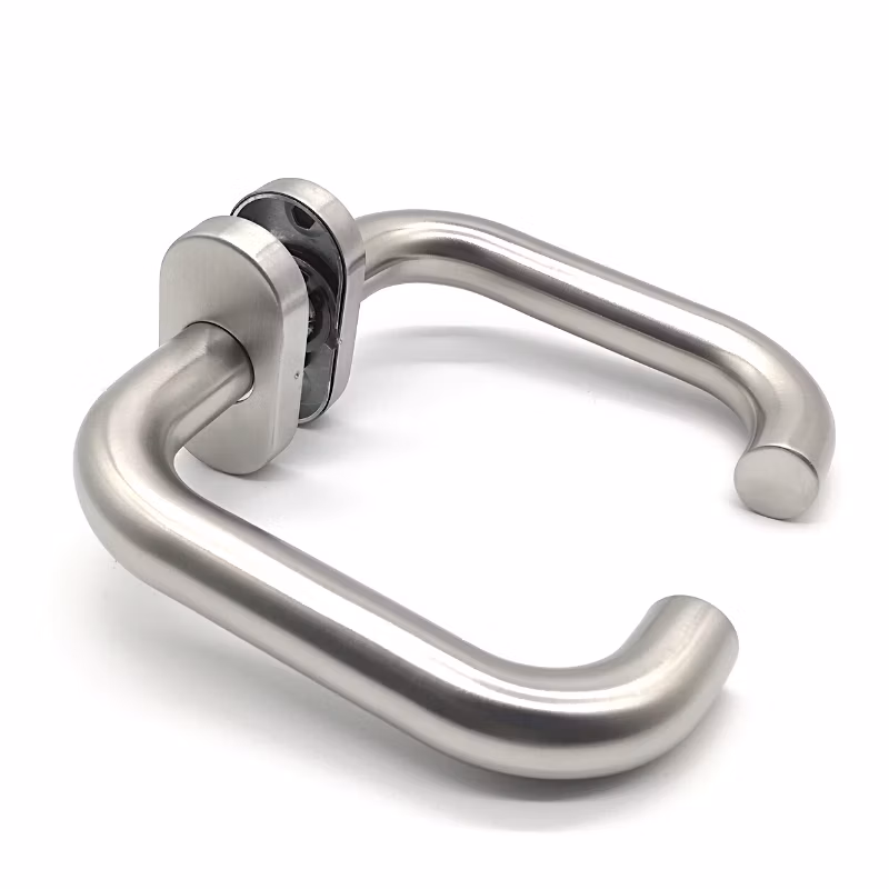 Klamka do Drzwi PSG Milano Owalna Stal Nierdzewna INOX 45 mm z wąskim szyldem PINOX 1 szt.