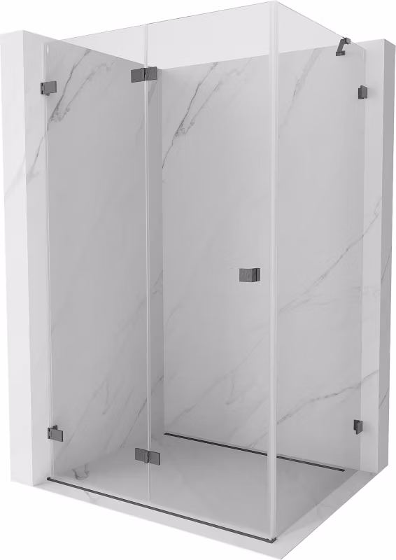 Kabina prysznicowa składana Mexen Lunar-F gun gray transparent 95×90 cm 1 szt.