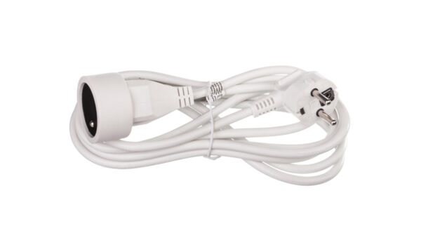 Przedłużacz 1-gniazdo z/u 3m /H05VV-F 3×1/ biały P0113