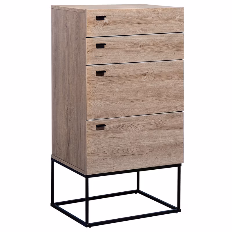 Komoda 4 szuflady Acra Jasnobrązowy 1 szt.