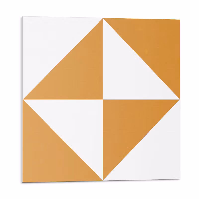 Kafelki samoprzylepne Wallfluent 50×50 cm Kwadratowe trójkąty w geometrycznym stylu 4 szt.