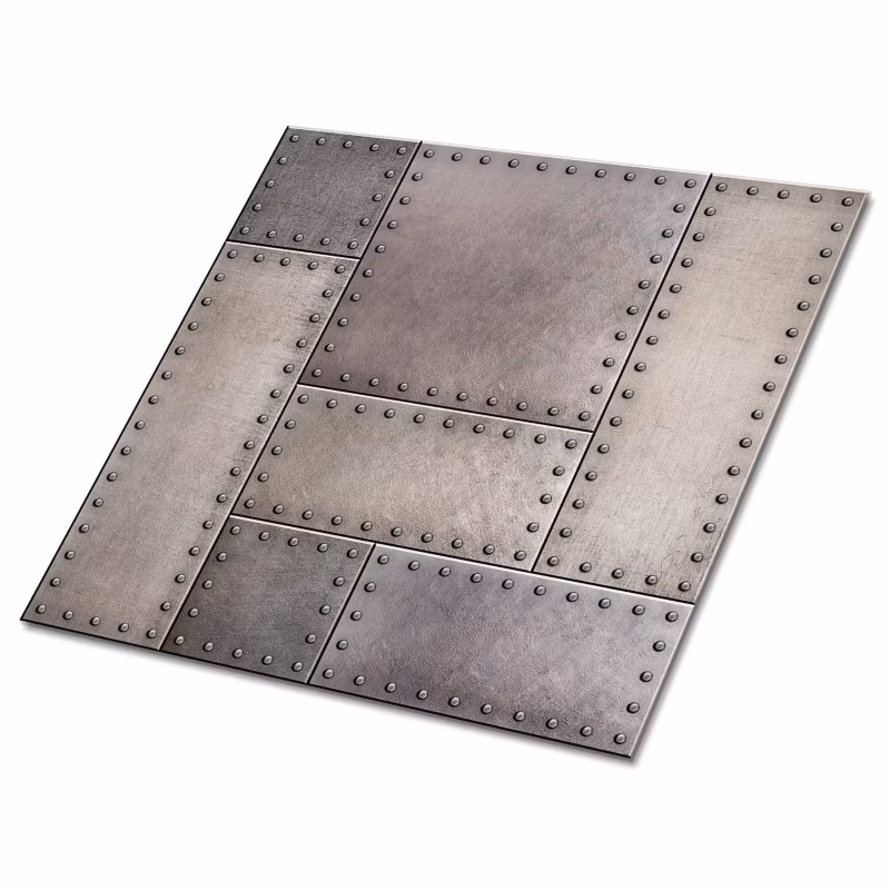 Kafelki samoprzylepne Tulup 30×30 cm Tekstura blachy 9 szt.