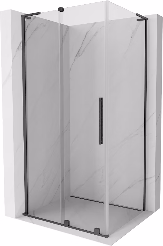 Kabina prysznicowa Mexen Velar L rozsuwana 100 x 90 cm transparent gun gray szczotkowany 1 szt.