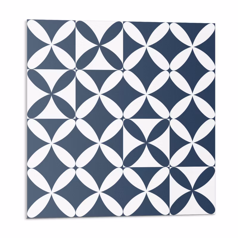 Kafelki samoprzylepne Wallfluent 50×50 cm Wzór kwiatowy w formach geometrycznych 4 szt.