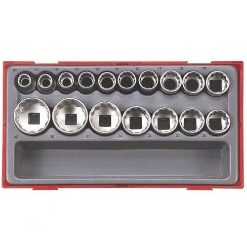 Zestaw nasadek 6-kątnych z chwytem kwadratowym 1/2″ Teng Tools TT1217-6