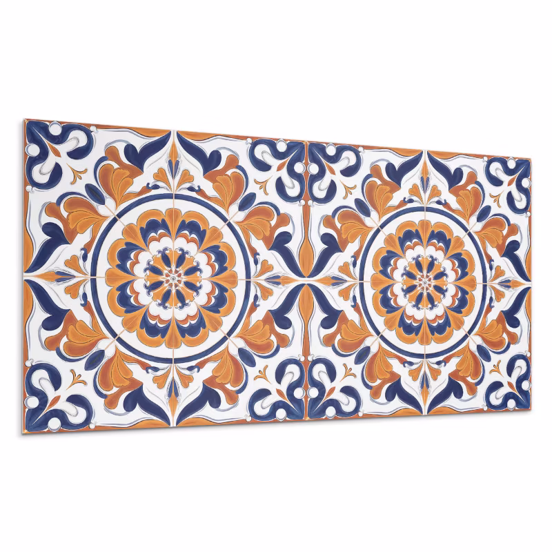 Kafelki samoprzylepne Wallfluent 60×30 cm Okrągły kwiatowy design 6 szt.