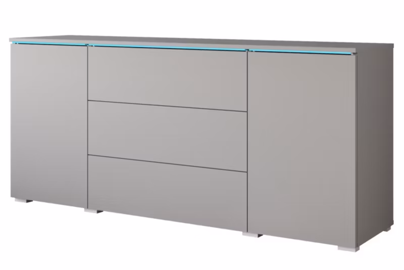Komoda MINIO go for it VEVE 150 szary Pallad z oświetleniem LED, 1 szt.