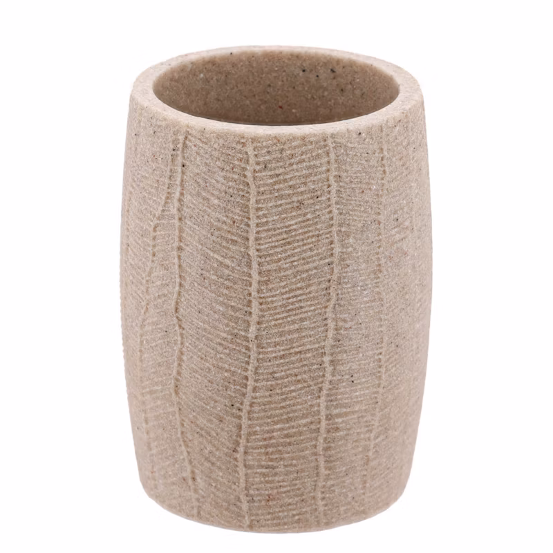 Kubek łazienkowy Binchi TENDANCE beżowy na szczoteczki 11,3×8 cm 1 szt.