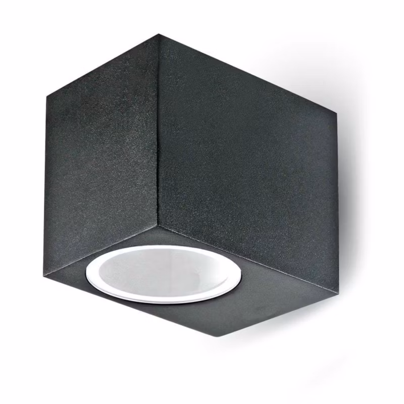 Kinkiet ścienny zewnętrzny V-TAC czarny 1 x GU10 x IP44 wym: 6,8 x 9,2 x 8 cm – 1 szt.
