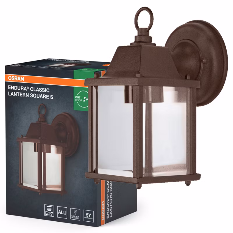Kinkiet Ogrodowy Endura Osram Lampa Elewacyjna E27 Brązowy IP43 1 szt.