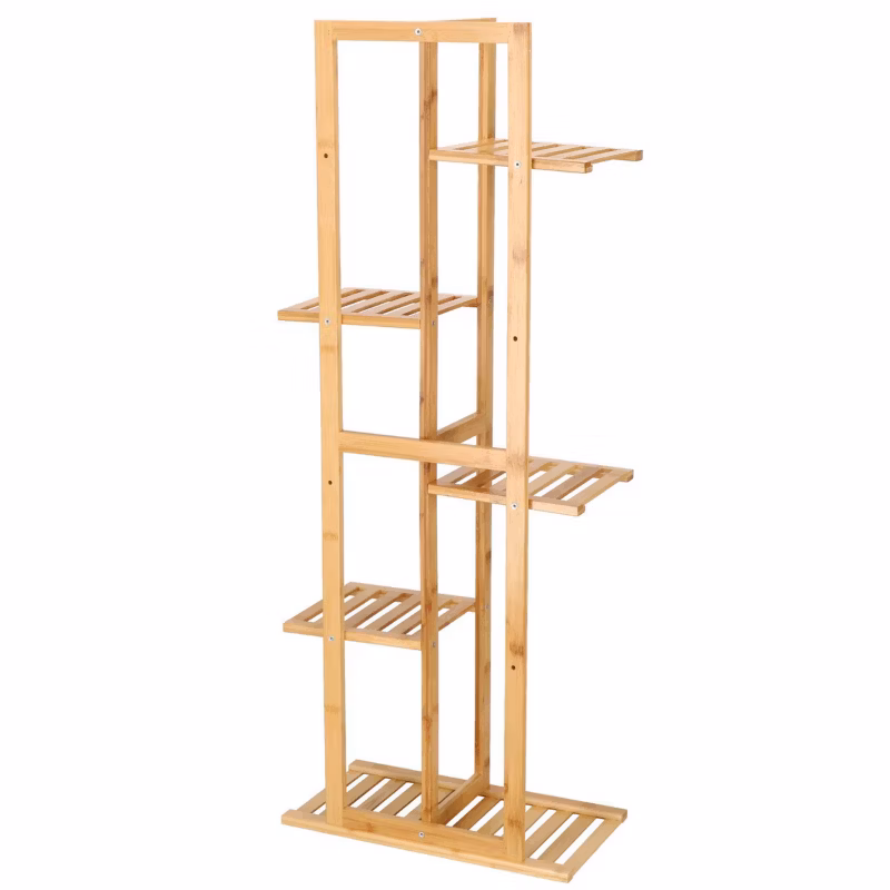 Kwietnik drewniany Springos 102 cm stojak na kwiaty z 6 półkami drewniany 1 szt.