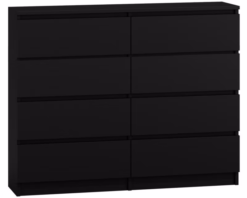 Komoda Topeshop Malwa M8 120 Czerń 40x120x97 cm 1 szt.