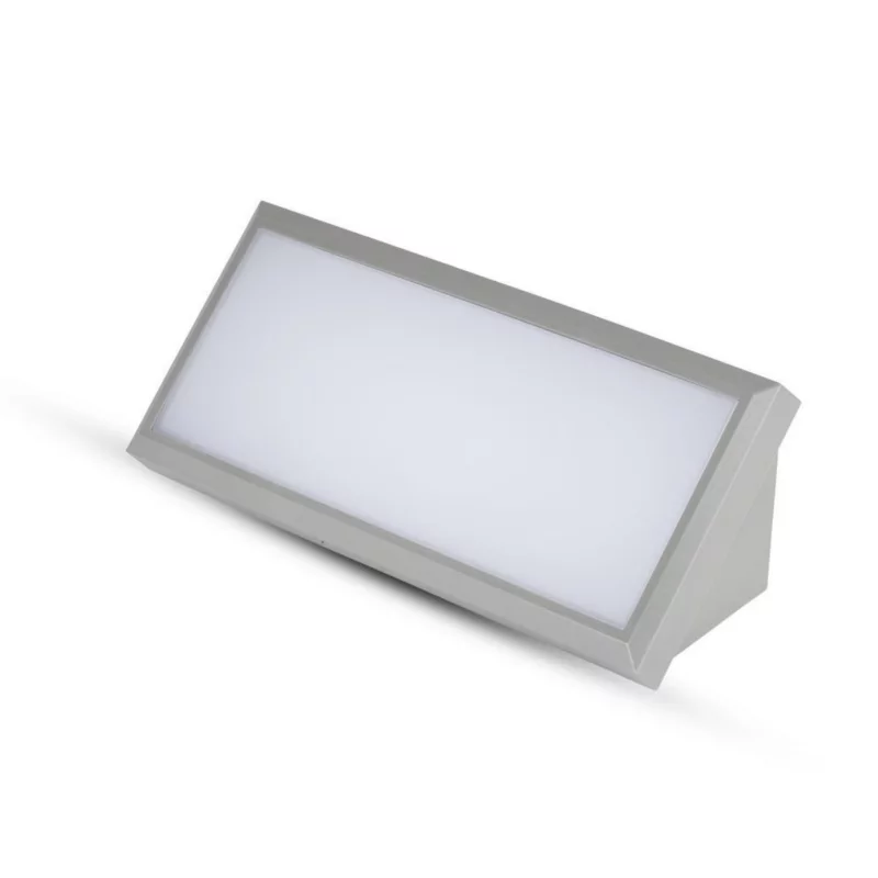 Kinkiet ścienny zewnętrzny V-TAC szary LED 12W 4000K 1250lm IP65 wym: 8,1 x 26,5 x 12 cm tworzywo sztuczne – 1 szt.