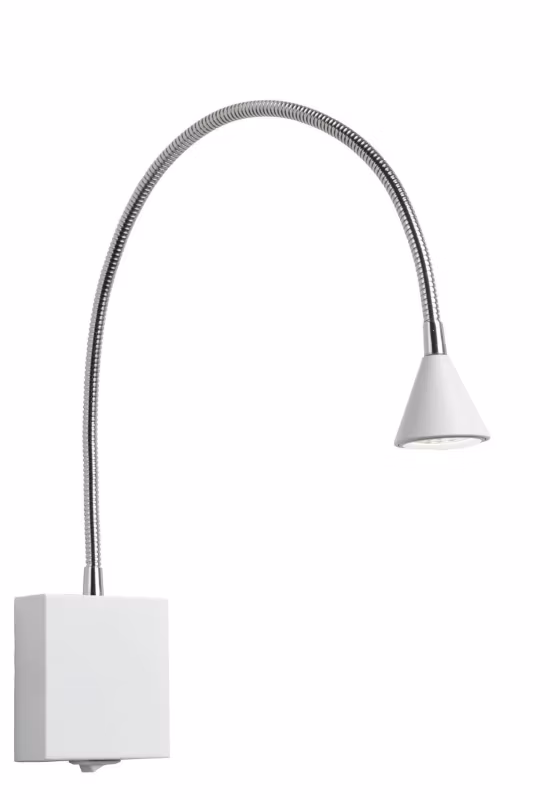 Kinkiet ścienny Lucide Buddy biały chromowany LED 3W 4000K 300lm IP20 wym: 45 x 40 x 54 cm – 1 szt.