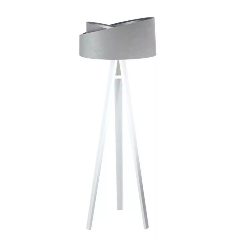 Lampa Bps Koncept stojąca GEMSTONE szara/srebrna/biała 1 szt
