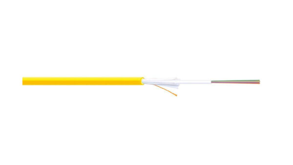 Kabel światłowodowy uniwersalny 24 włókna (2×12 włókien) SM 9/125 OS2 G652D 1500N LS0H B2ca żółty DK-B3924-O-SC-1 /bębnowy/
