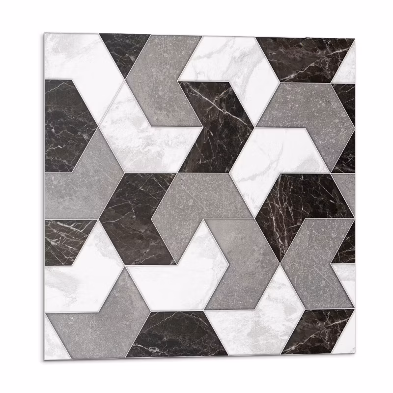 Kafelki samoprzylepne Wallfluent 20×20 cm Abstrakcyjne kształty w stylu geometrycznym 20 szt.