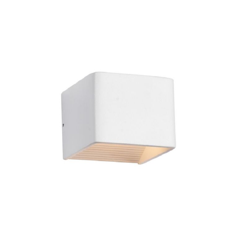 Kinkiet ścienny Italux Owen biały styl nowoczesny LED 6W 3000K 495lm IP20 wym: 8 x 10 x 10 cm – 1 szt.