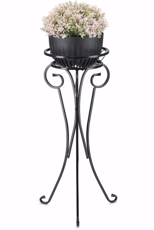 Kwietnik stojący Dąstal Metalowy Czarny 34×74 cm 1 szt.
