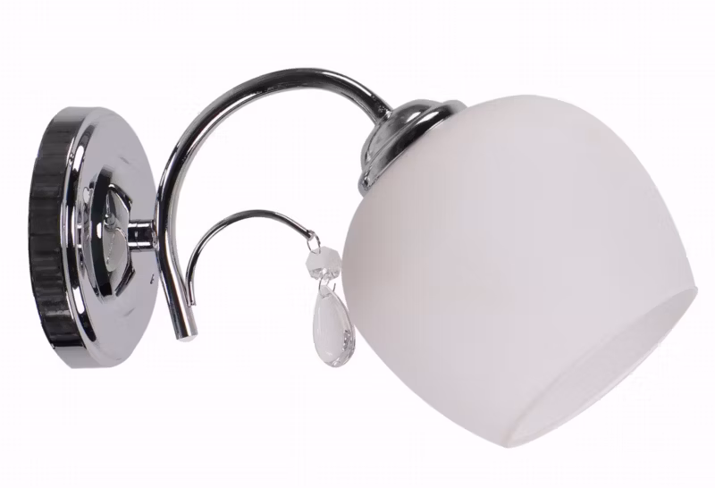 Kinkiet ścienny Candellux Zachera chromowany biały 1 x E27 x 40W IP20 wym: 17 x 25,5 x 13 cm – 1 szt.