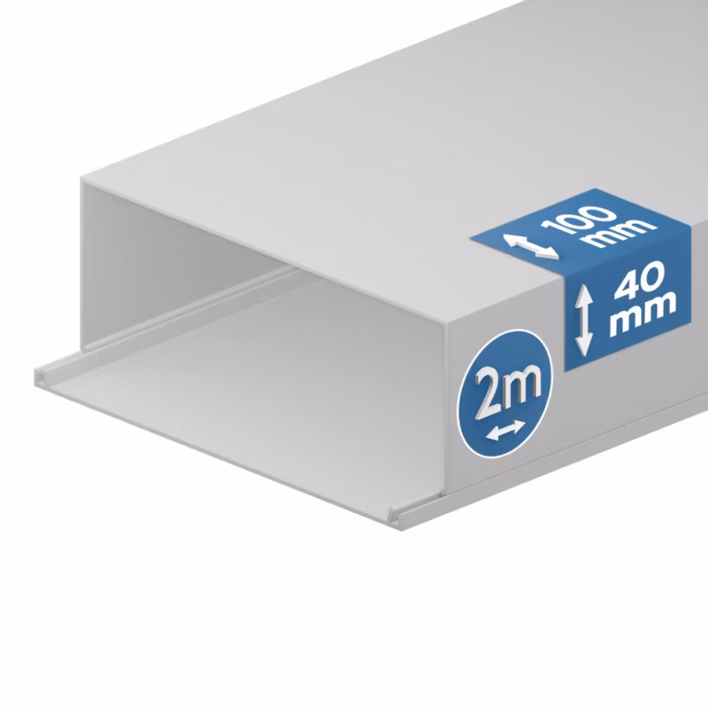 Kanał elektroinstalacyjny Edo 100/40 2m Biały 1 szt.