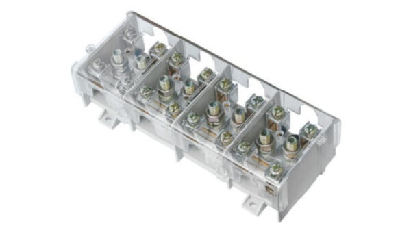 Listwa zaciskowa LG 4×95/35 termoplastyczna z osłoną TH35 E.4026