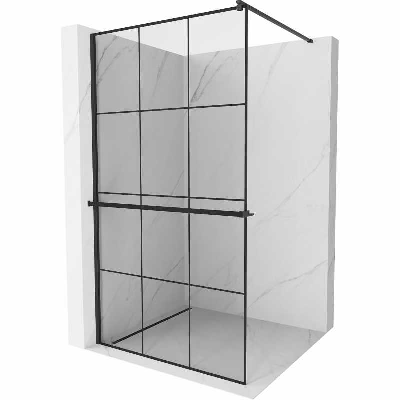 Kabina prysznicowa walk-in Mexen Kioto+ czarna 120×200 cm 800-120-121-70-77 1 szt.