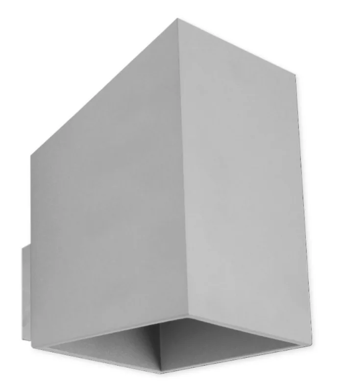 Kinkiet ścienny Lampex Rubik szary prostokątny 1 x G9 x 40W IP20 wym: 15 x 10 x 10 cm – 1 szt.