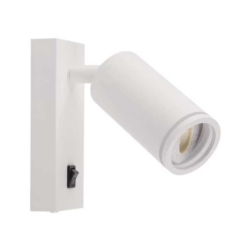 Kinkiet V-TAC 429 z włącznikiem biały 1xGU10x10W wym:15×5,5x16cm IP20 -1 szt.