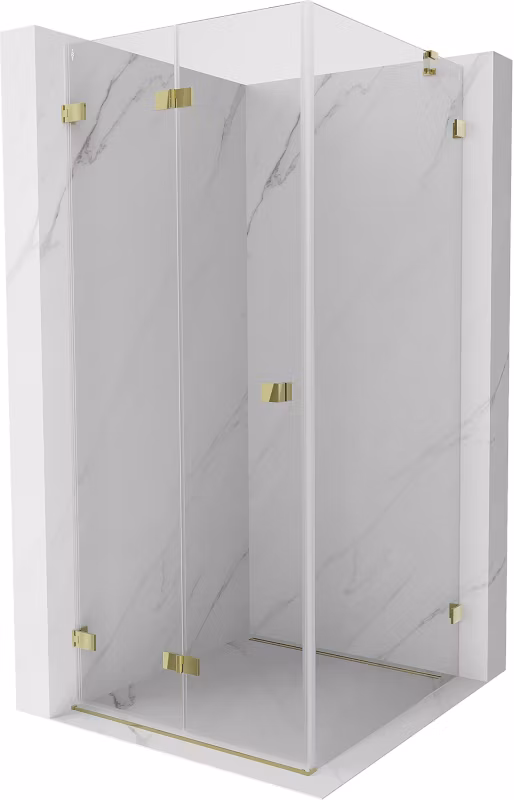 Kabina prysznicowa Mexen Lunar-F złota 90×90 cm 836-090-090-50-00-L 1 szt.