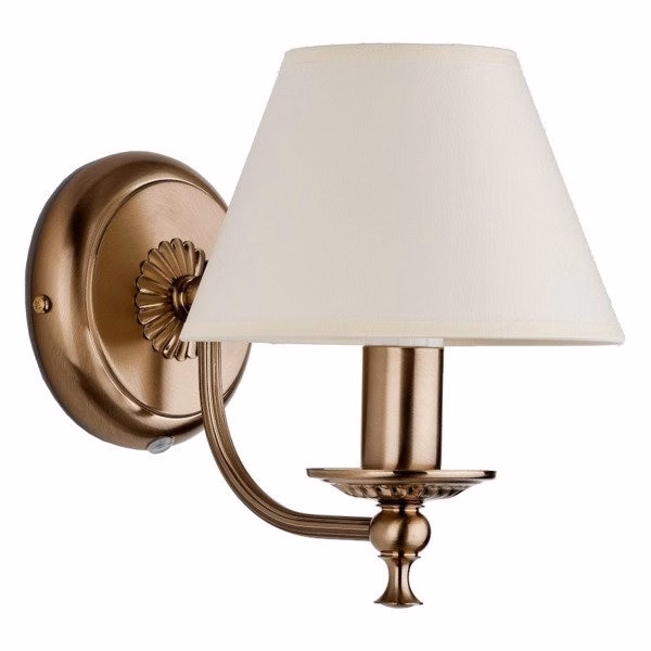 Kinkiet ścienny Alfa Sofia złoto-biały 1 x E14 x 10W IP20 wym: 21 x 26 x 18 cm – 1 szt.