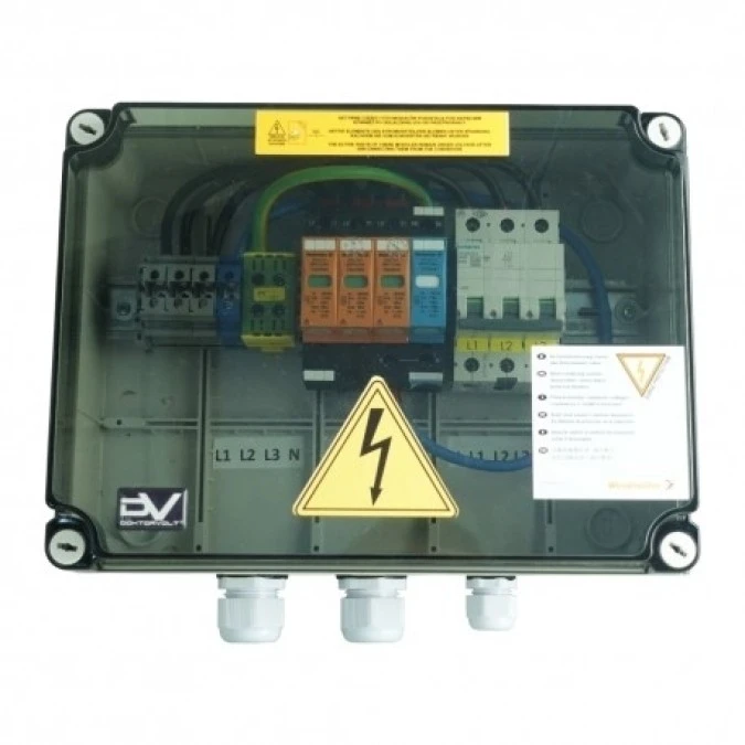 Rozdzielnica fotowoltaiczna solarna AC 1x Weidmuller T1/T2 1x Siemens B16 3PDoktorvolt 7884