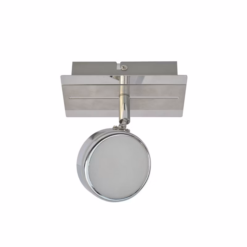 Kinkiet ścienny Italux Naim chromowany biały styl nowoczesny LED 5W 3000K 400lm IP20 wym: 14 x 7,5 cm – 1 szt.