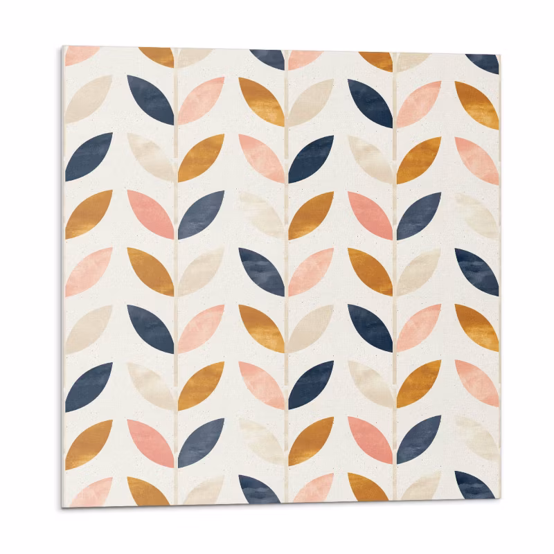Kafelki samoprzylepne Wallfluent 30×30 cm Motyw liści w regularnych sekwencjach 9 szt.