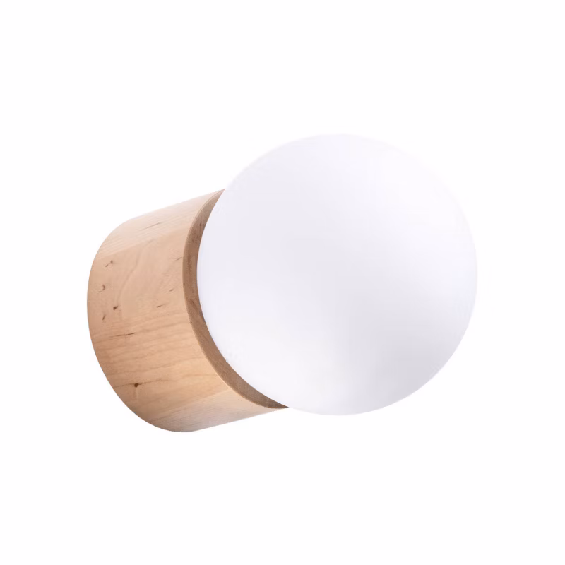 Kinkiet ścienny Sollux Lighting Boomo naturalne drewno styl minimalistyczny 1 x G9 x IP20 wym: 12 x 17 x 12 cm – 1 szt.