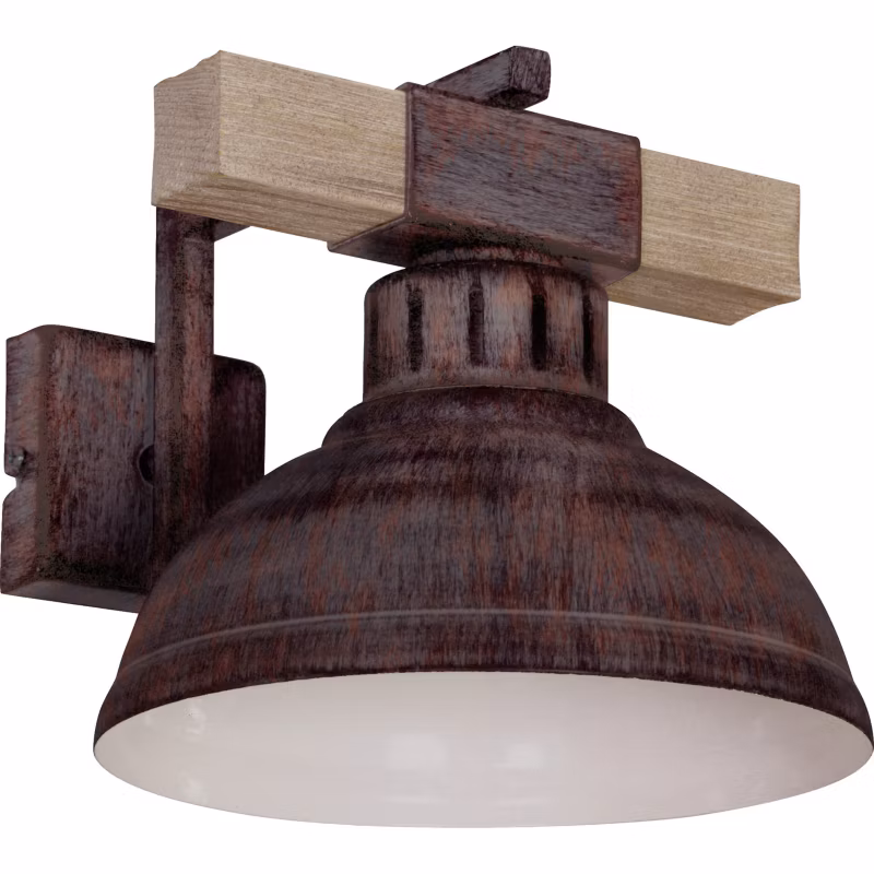Kinkiet ścienny Luminex Hakon brązowo-jasne drewno 1 x E27 x 15W IP20 wym: 20 x 21 x 29 cm – 1 szt.