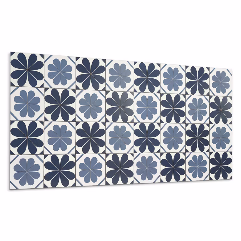 Kafelki samoprzylepne Wallfluent 60×30 cm Florystyczny design na płytkach 6 szt.