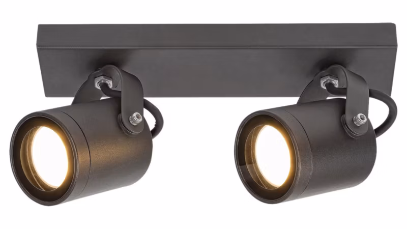 Kinkiet ścienny zewnętrzny Rabalux Elva antracytowo-przezroczysty 2 x GU10 x 35W IP44 wym: 10 x 30 x 16 cm – 1 szt.