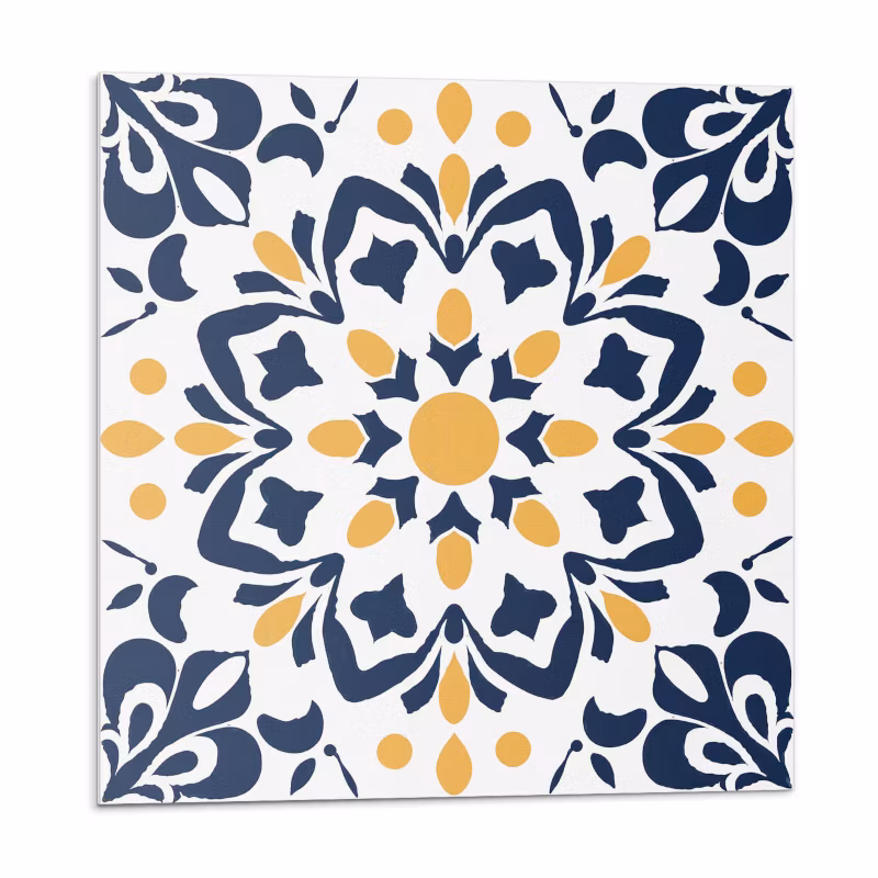 Kafelki samoprzylepne Wallfluent 30×30 cm Mandala z motywem kwiatów 9 szt.