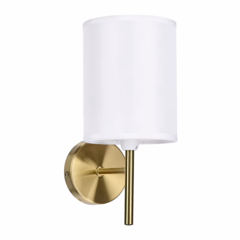 Kinkiet ścienny Candellux Yan mosiądz-biały 1 x E14 x 40W IP20 wym: 24 x 12 x 15 cm – 1 szt.